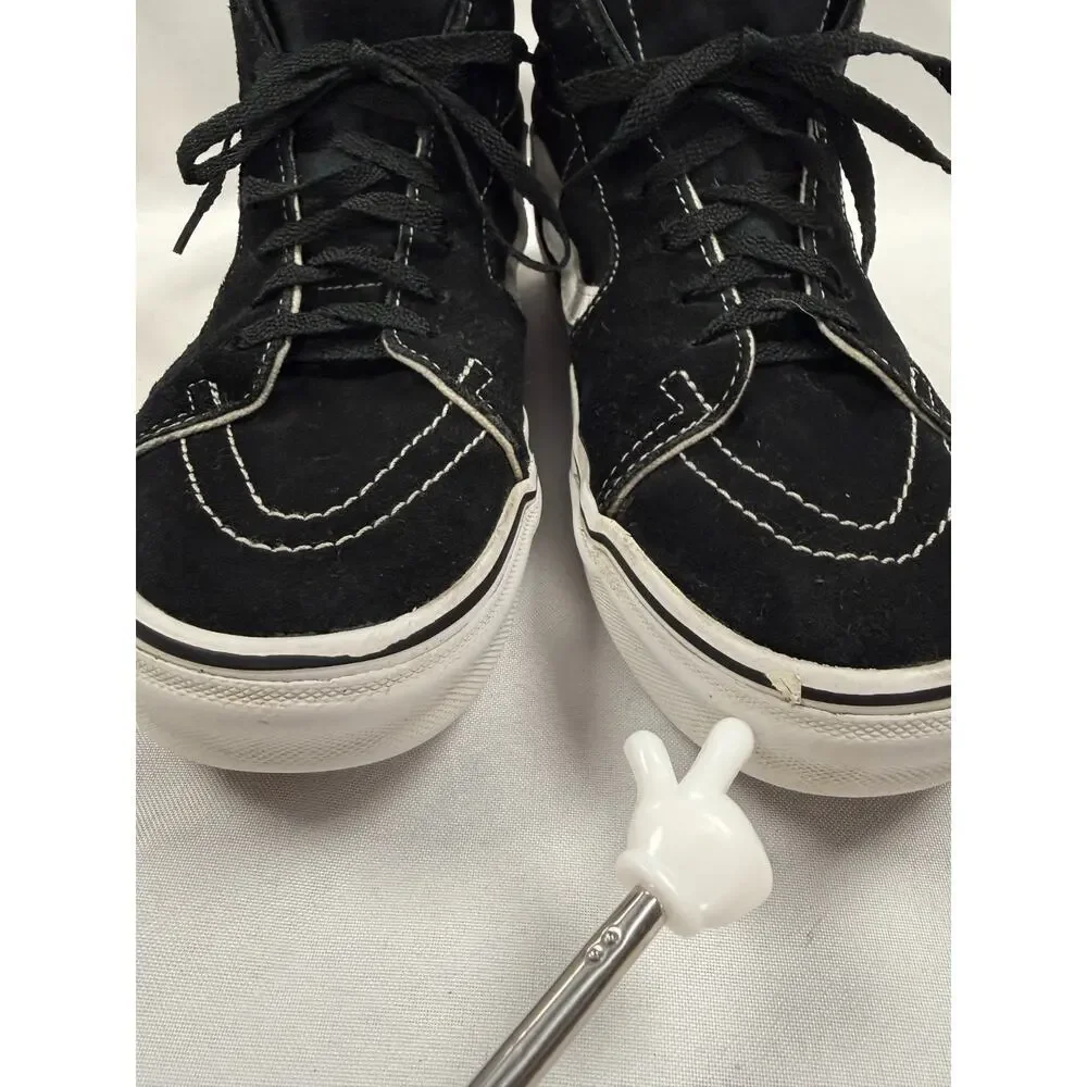 Vans Sk8 Hi Black White Stripe High Top Skate Shoes Mens 8.5 Womens 10